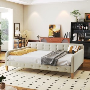Whisen Full Size Upholstered Daybed with 4 Support Legs - 1 of 4