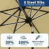 7.5ft Patio Umbrella, Table Umbrella Outdoor Patio with Crank Lift & Push Button Tilt, 6 Sturdy Ribs for Yard, Deck, Pool - 3 of 3