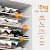 ORRD 5-Tier White Shoe Rack with Storage Cabinet, 37.2" Entryway Organizer for 18-20 Pairs - 3 of 4
