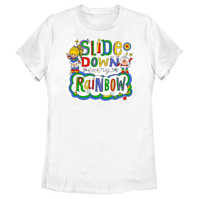 Women's Rainbow Brite Slide Down Every Rainbow T-Shirt, 1 of 5