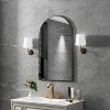 FAMYYT 22 in. W x 36 in. H Arched Aluminum Framed Wall Bathroom Vanity Mirror in Glossy Black - 2 of 4