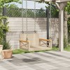 vidaXL Swing Bench Beige 24.8"x24.4"x15.7" Poly Rattan - 4 of 4