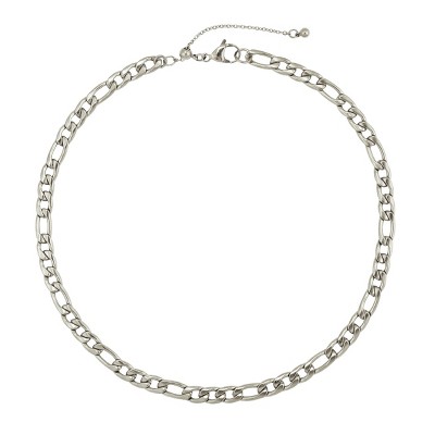 Slate by Rebl Figaro Link Chain Necklace  Stainless Steel