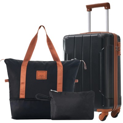Whisen 20" 3-Piece Hardshell Carry-On Luggae Set with TSA Lock & Spinner Wheels for Men & Women