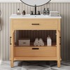 Bella Depot 36" Modern Rattan Bathroom Vanity with Ceramic Sink Cabinet - 2 of 4