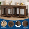 71 Inch Dog Crate Furniture for 2 Rooms, Wooden Double Crate Large Breed with Door, Dog Kennel Indoor - 4 of 4