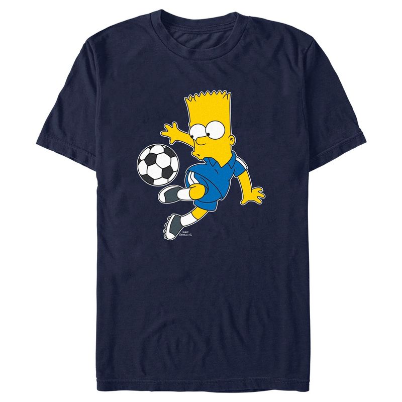 Men's The Simpsons Bart Soccer Pro T-Shirt, 1 of 6