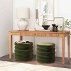 CAVINAS Round Storage Ottoman Bench,Upholstered Ottoman with Removable Lid for Living Room,Bedroom,Black/White/Green - 4 of 4