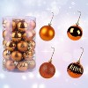 34 Pieces Shatterproof Christmas Ornaments, 1.57 in Plastic  Christmas Ball Decorations for Xmas Tree, Holiday Party Wedding Decor - 2 of 4