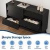 6-Drawer Dresser for Bedroom, 47.2" Wide Mid Century Chest of Drawers, Wooden Dresser TV Stand, Vintage Dressers with Bevel Design for Living Room - 3 of 4