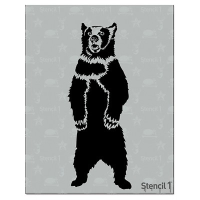 Stencil1 Grizzly Bear - Stencil 8.5" x 11"