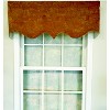 RLF Home 3" Rod Pocket High Quality Fabric Nazareth Regal Valance for Windows 50" x 17" Garnet - 2 of 4