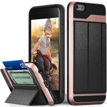 Vena vCommute for Apple iPhone 6S Plus Wallet Case, Leather Flip Cover with Card Slot and Kickstand
