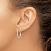 Black Bow Jewelry 2.5mm Sterling Silver, Twisted Round Hoop Earrings, 20mm (3/4 In) - 3 of 4