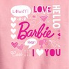 Boys' - Barbie - Barbie Valentine's Collage Graphic Long Sleeve Fleece Sweatshirt - 2 of 3