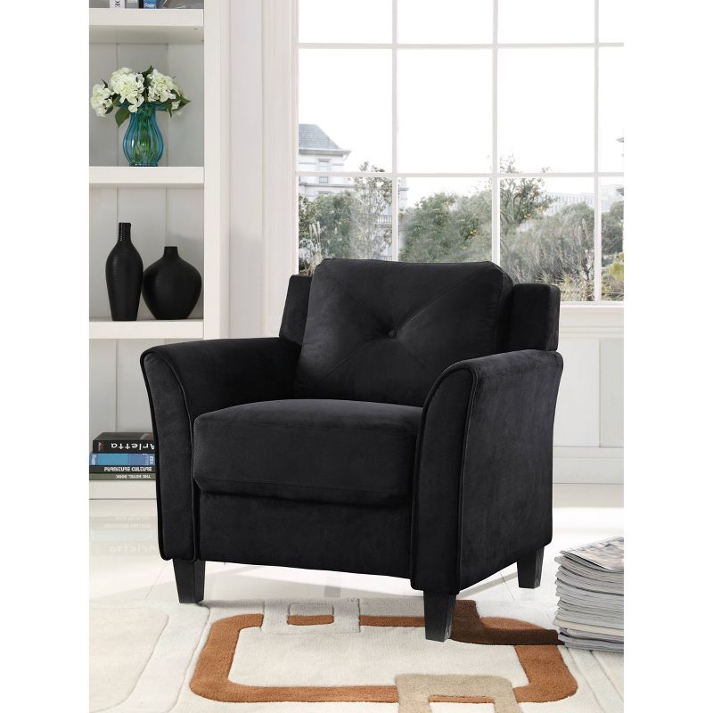 Harper Tufted Microfiber Chair - Lifestyle Solutions, 4 of 11