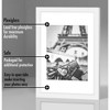Americanflat 8x12 Picture Frame in White - Displays 6x8 With Mat and 8x12 Without Mat - Set of 5 Frames with Sawtooth Hanging Hardware - 3 of 4
