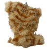Doll Clothes Superstore Fuzzy Yellow Striped Cat Costume for 17.5 cm Labubu Dolls - 4 of 4
