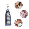 Unique Bargains Pearl Scarf Plaid Print Handbag Charm 1 Pc - 3 of 4