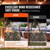 VEVOR Gas Fire Pit Wind Guard for Square Fire Table, 21 x 21 x 7.5 inch Clear Tempered Wind Guard for Firepits,Transparent - 3 of 4