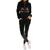 Nlife Women Merry Christmas Print Zipper Up Long Sleeve Kangaroo Pocket Sweatshirt Top - 2 of 4