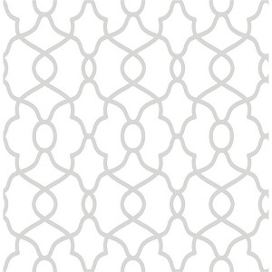 NuWallpaper Clearly Cool Peel and Stick Wallpaper Silver: Self-Adhesive Vinyl, Smooth Finish, 28.2 Sq Ft Coverage, 20.5" Width - 1 of 4