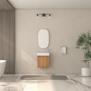 GDFStudio Glouster 16" Wall-Mount Bathroom Vanity with Soft-Close Storage - 1 of 4