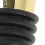 red, white, black, gold tone