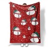 Lomsoe Red & White Snowman Flannel Blanket, Car Themed Room Decor, Christmas Throw Blanket For Couch, Christmas Decorations. - 2 of 4