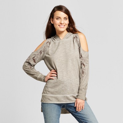 women's cold shoulder sweatshirts