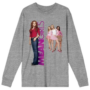 Mean Girls Poster Art Adult Heather Gray Long Sleeve Tee-Large - 1 of 3