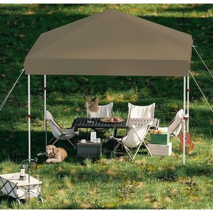 10'x10' Pop Up Canopy Tent,Waterproof Outdoor Canopy,with Roller Bag, 4 x Sandbags,4 x Stakes - 1 of 4