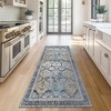 Abynow Diamond Distressed Persian Style Washable Indoor Rug - 3 of 4