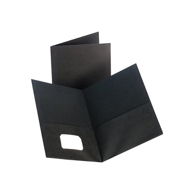 Staples 2-Pocket Folders Black 10/Pack (13376-CC)