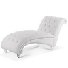 Dolonm Chaise Lounge,Armless Chaise Lounge,Velvet Accent Chair,Solid Wood Frame,220LBS Capacity for Bedroom/Living Room - 2 of 4