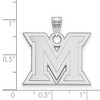 Black Bow Jewelry 10k White Gold Miami Redhawks NCAA Large Pendant - 2 of 3