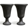 FONTOI 2 Pack Planters with Scalloped Rim, Outdoor Indoor Planters, Flower Plant Pots for Garden, Patio, Backyard, Porch, Black, 15.75"*23.62"*15.75" - 4 of 4