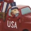 Transpac Resin 6.25" Red White and Blue 4th of July Patriotic Americana Vehicle Figurine - 3 of 4