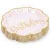 Sparkle and Bash 48 Pack Pink Happy Birthday Party Paper Plates with Gold Glitter Edges, 9 in - image 3 of 4