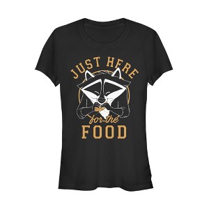 Juniors Womens Pocahontas Meeko Here For Food T-Shirt - 1 of 3