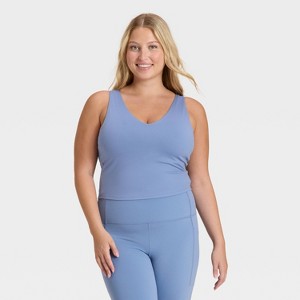 Women's Flex V-Neck Cropped Sports Bra - All In Motion™ - 1 of 4