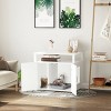 LAOTIES Wooden Hidden Cat Litter Box Enclosure,Indoor Litter Box Furniture with Divider and Storage - 2 of 4
