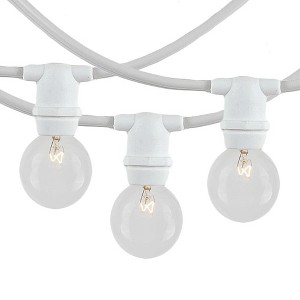 Novelty Lights 100 Feet Heavy Duty Light Strings and Sets with 100 In-Line E12 Sockets, White Wire PVC Stringer, 12" Spacing, Non-Connectable - 1 of 4