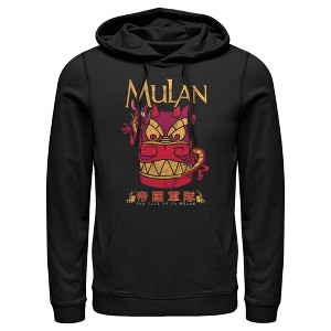 Men's Mulan Mushu Stone Dragon Pull Over Hoodie - 1 of 4