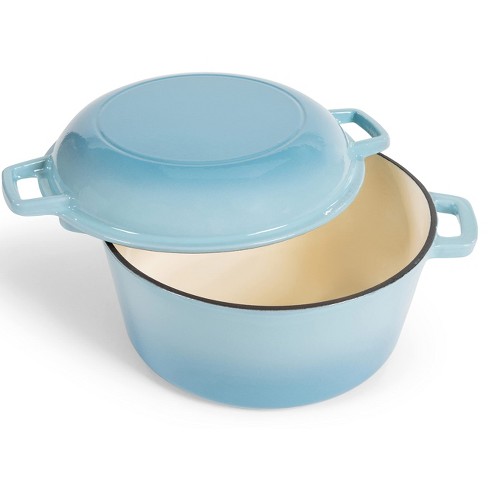 Cast Iron Dutch Oven with Lid - Enamel Pot - Stovetop and Oven