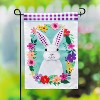 Evergreen Gingham Bunny Garden Applique Flag 12.5 x 18 Inches Indoor Outdoor Decor - 2 of 4
