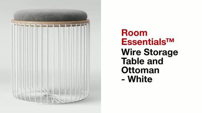 Wire Storage Table and Ottoman White - Room Essentials&#8482;, 2 of 14, play video