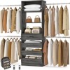 Aheaplus 4-9Ft Closet Organizer with 4 Wooden Drawers and 4 Rods - 2 of 4