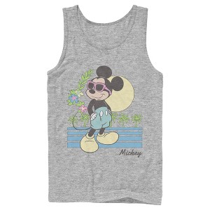 Men's Mickey & Friends Mickey & Friends Retro Tropical Vacation Tank Top - 1 of 4