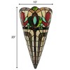 Amora Lighting Tiffany Style 2-light Wall Crowned Sconce 10" Wide - 3 of 3